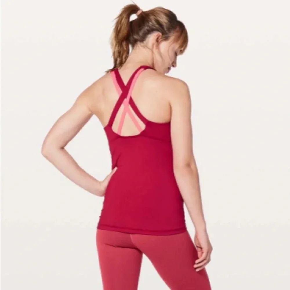 Lululemon Stash N Run Tank Ruby Red Size 6 - image 1